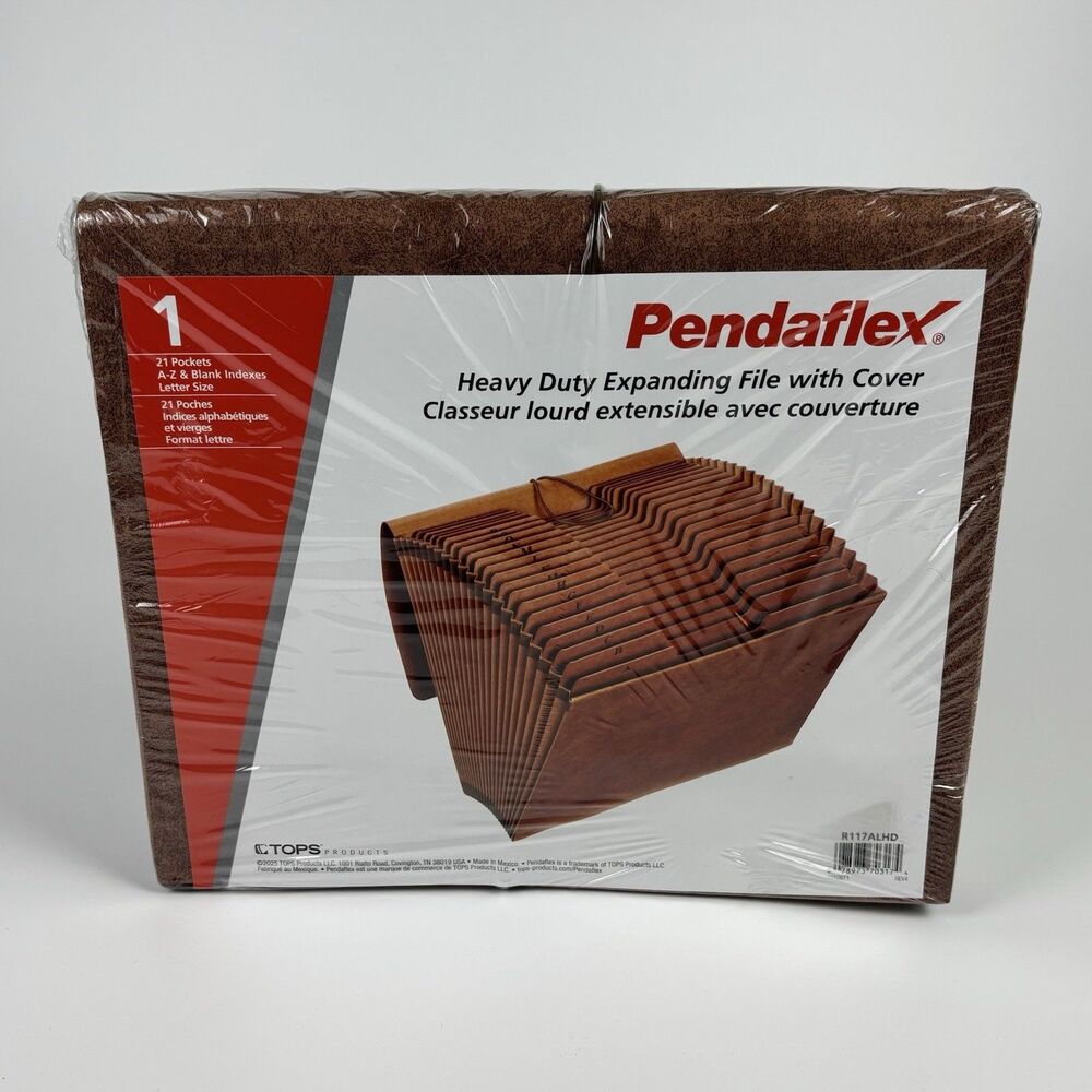 Pendaflex Heavy Duty Expanding File 21 Pockets A-Z Letter Size Brown R117ALHD